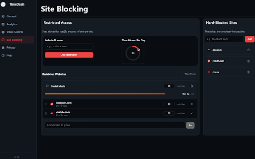 TimeDash :: Boost your productivity with time tracking, site blocking, and speed control.