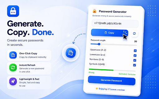 Password Generator – Secure & Strong Password Creator :: Generate secure, strong, and random passwords instantly. Customize length, symbols, numbers, and copy with one click.