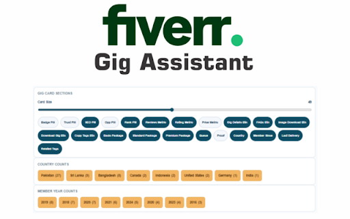 Fiverr Gig Research Assistant :: Analyze Fiverr search results, compare gigs, find keyword gaps, and generate AI-assisted gig ideas.
