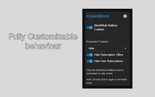 XTerminator :: Quickly mute or block users on X with a single click, Automatically block advertisers, and more...