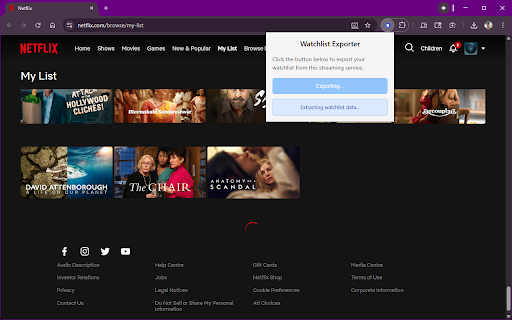 Watchlist Exporter :: Export watchlists from streaming services.