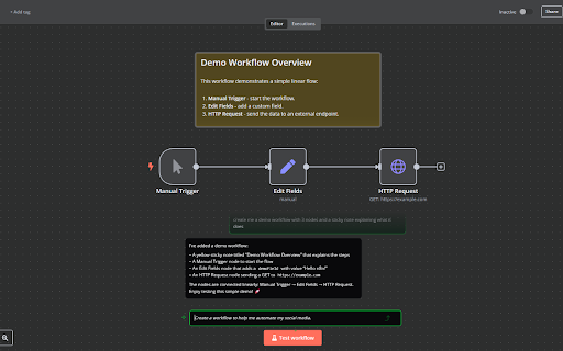n8n Chat :: Cursor for n8n - create, edit, debug, and optimize n8n workflows using a simple chat.