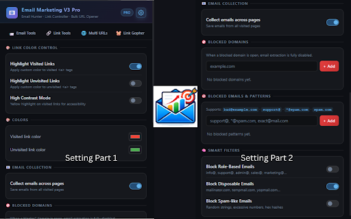Email Marketing V4 Pro :: Email Hunter + Link Controller + Bulk URL Opener — the all-in-one email marketing toolkit.