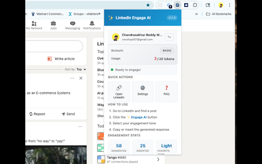 LinkedIn Engage AI :: AI-powered LinkedIn engagement assistant that helps you craft perfect responses