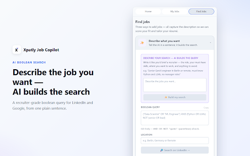 Xpatly Job Copilot :: AI-powered job application autofill - Apply to jobs in 60 seconds