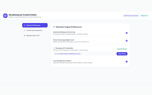StackAnalyzer — AI Website Intelligence Platform :: AI website intelligence platform detecting tech stacks, architecture flows, cost estimates, vulnerability alerts, and security.