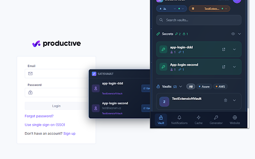 SatisVAULT :: Manage Azure Key Vault and AWS secrets in 1 click. No more portal switching. Free to start.
