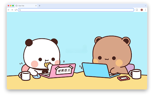 Bubu Dudu Wallpapers New Tab - Kawaii Backgrounds :: HD Bubu Dudu wallpaper for your new tab page. Cute couple Wallpaper for kawaii and aesthetic fans.