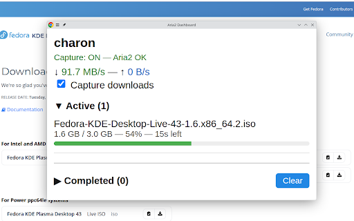 Aria2 Interceptor :: Intercepts Chrome downloads and sends them to Aria2 with a rename dialog and dashboard.