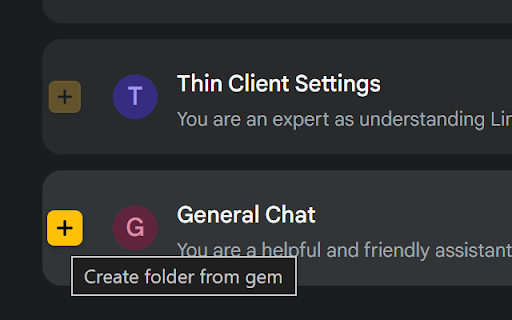 Easy Folders for Gemini :: Organize your Gemini conversations into folders with search, drag-and-drop, color customization, and automatic gem folder creation.
