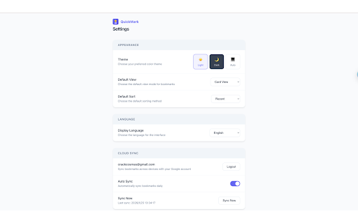 QuickMark - New Tab Bookmark Manager :: The ultimate new tab bookmark manager! 1-click save, Google Sync, smart tags, and custom groups for your favorite pages.