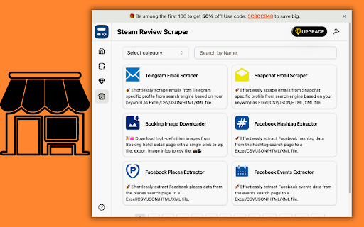 Steam Review Scraper :: One-click extract Steam Review data from the review page as Excel/CSV/JSON/HTML/XML file.