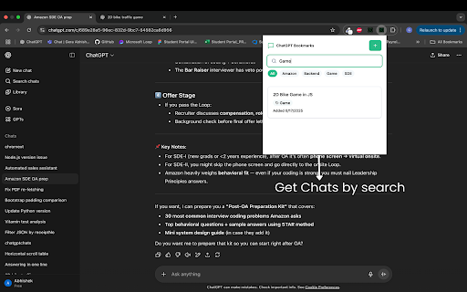 ChatGPT Bookmarks :: Save, organize, and search ChatGPT chats with tags, pins, and cards.