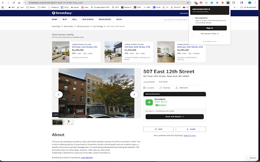 BrickReports - NYC Building Safety :: Instant building safety scores on StreetEasy listings. HPD violations, 311 complaints, owner reputation.