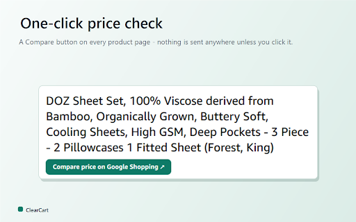 ClearCart: Hide Junk on Amazon & Walmart :: Filters gibberish no-name brands and dropship junk out of Amazon and Walmart search results. 100% local — no data collected.