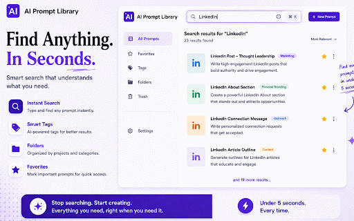 AI Prompt Library Pro :: Save, search and reuse prompts with cloud sync and Pro features.