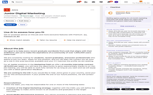 ClearShot :: Grade job listings before you apply