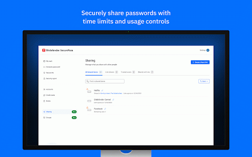 Bitdefender SecurePass :: Vault-like protection for passwords and sensitive data across all your devices.