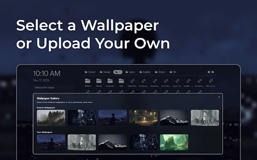 AbyTab – Custom New Tab & Home Page :: Turn your new tab into a clean, customizable workspace with bookmarks, widgets, quick actions, and wallpapers to boost productivity.