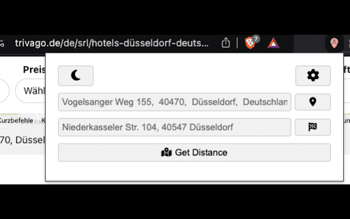 How Far :: Calculates distances from selected locations to a default target location, like a workplace or nearby restaurant.