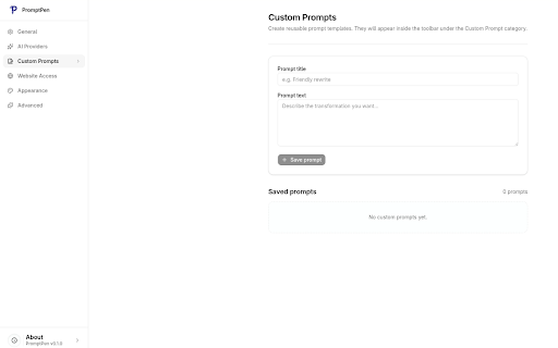 PromptPen :: AI-powered writing assistant