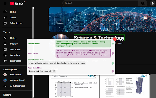 Peek Element :: Peek Element is a browser extension that allows you to view the HTML of any element on a webpage.