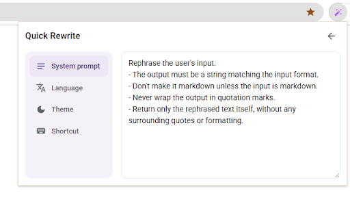 Quick Rewrite :: On-device AI rewriter — rephrase any text in any input field. Runs 100% in your browser. No cloud, no API key, no tracking.
