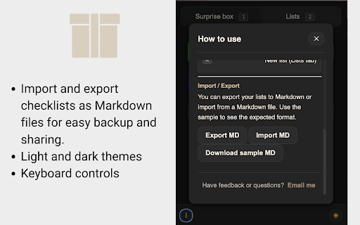 To-do & Task List with random | Surprise Box :: Smart task manager with a 'surprise box' feature that randomly selects tasks. All data stored locally.