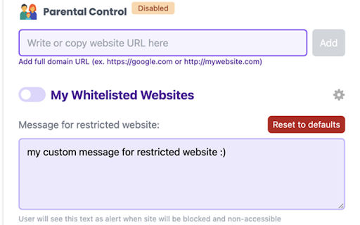 Parental Control | Safe browsing for kids :: Control website access with Parental Control. Manage allowed sites to boost productivity. Simple and easy.