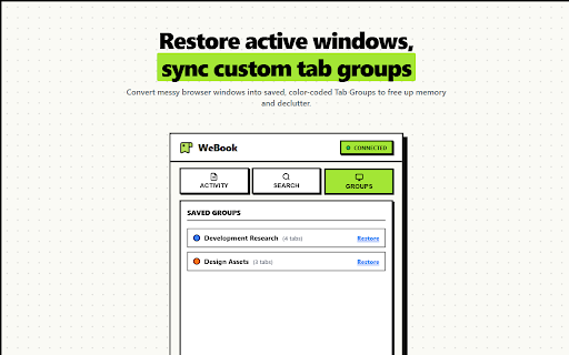 WeBook :: Automatically organizes bookmarks into smart folders.