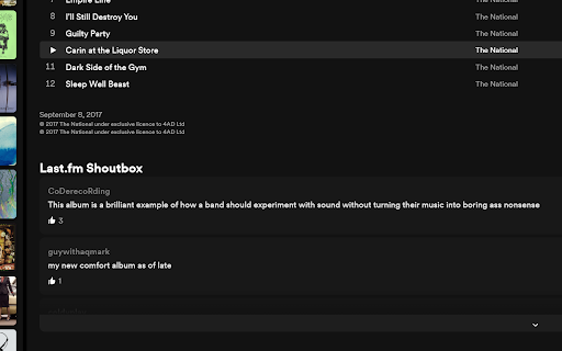 Spotify Enriched :: Chrome extension that embeds Last.fm data into Spotify