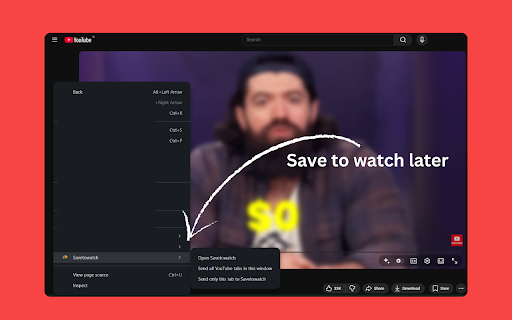 Savetowatch :: Save to watch YouTube where you left off. Free up browser memory and organize your video tabs in a beautiful dashboard.