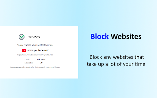TimeSpy - Block Websites, Pomodoro & Web Analytics :: Track time of your web activity, limit and block distracting websites. Monitor your web usage.