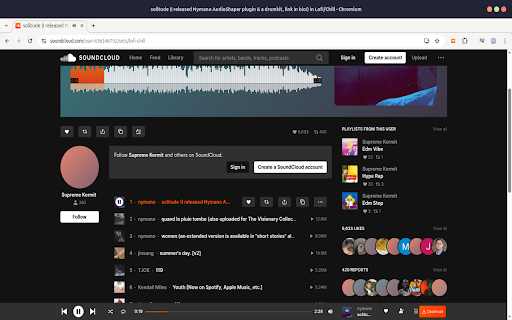 SoundCloud Enhanced Pro :: Enhanced SoundCloud experience with detailed track information, statistics, and audio tools
