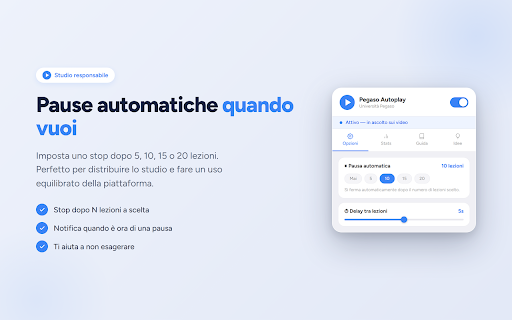 Pegaso Autoplay – Autoplay Lezioni Multiversity :: Autoplay automatico videolezioni Pegaso, San Raffaele, Mercatorum. Avanza da solo tra le lezioni LMS Multiversity. Gratis.