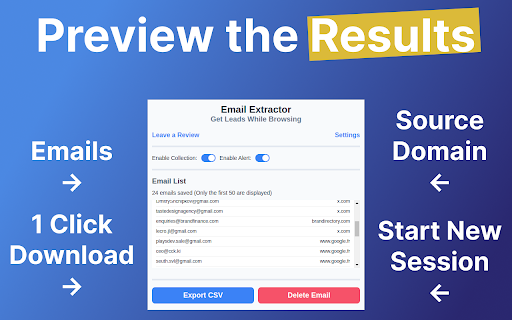 Email Extractor: Find, Export Email & Leads From Any Website :: The extension scan webpages for Lead & Prospect Generation