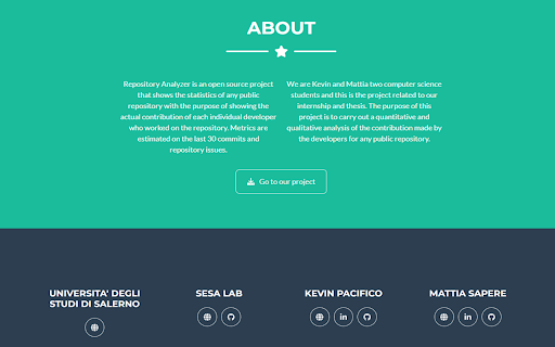Repository Analyzer :: Repository Analyzer performs an analysis of the contribution made by each individual developer on any public Github repository.