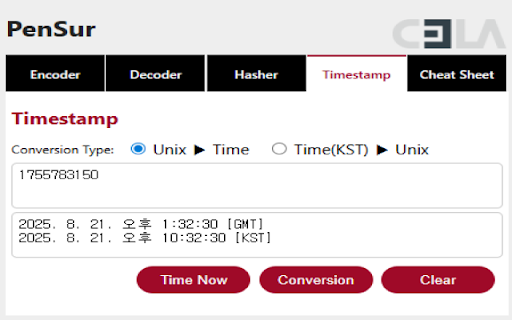 PenSur :: Encoding or Decoding & hashing & Timestamp &Attack payload