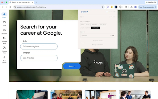 Covra - Your cover letter. Covered. :: Upload your resume once. Have a cover letter before you finish typing your name — for every job you apply to, forever.