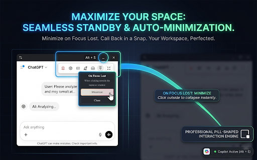 AI Always on Top: PiP Chat & Global Assistant :: Keep ChatGPT/DeepSeek and more always on top! A floating PiP chat window with cross-app drag & drop, 1-click summary, & translation.