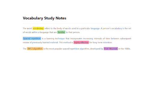 Vocabulary Builder :: Learn vocabulary with flashcards, spaced repetition, and context menu lookup