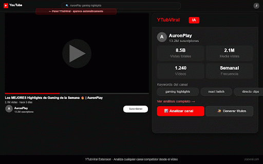 YTubViral: YouTube SEO, Analytics & AI Tools :: Free YouTube SEO tools: SEO Score on every video, keyword research, competitor analytics & AI titles — inside YouTube & Studio.