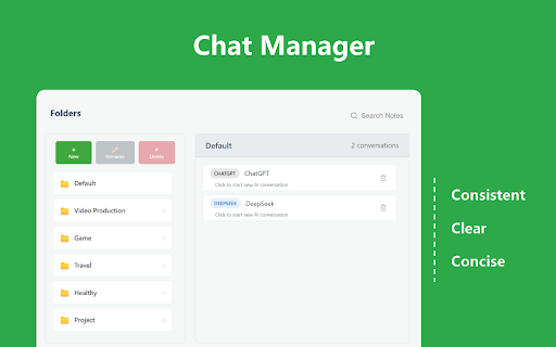 ChatGPT organizer: TopicKeeper | DeepSeek organizer & AI chat folder :: AI knowledge base & ChatGPT organizer & DeepSeek organize & DeepSeek manager & AI chat folder
