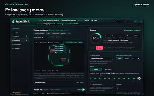 Uplytics x Wibenji: Asset Automation Tool :: Moving Upland assets in bulk, easy!