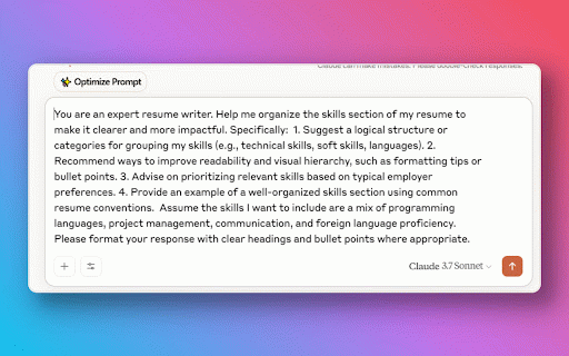 MetaPrompt - AI Prompt Engineer & Optimizer for ChatGPT & Claude :: Transform unclear questions into expert prompts. Get better AI responses from ChatGPT and Claude with one click.