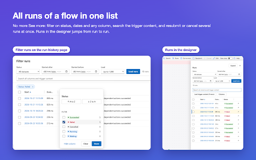 Power Automate UI Switcher :: Classic or modern Power Automate designer. In classic: a larger expression editor, action search and a list of all runs to filter.