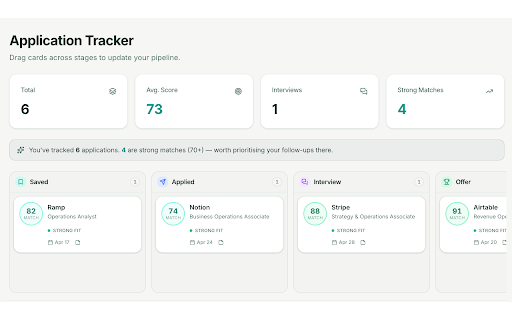 ResumeBetter Job Saver :: Capture the job posting on your current tab and send it straight to your ResumeBetter tracker or Job Analyzer.