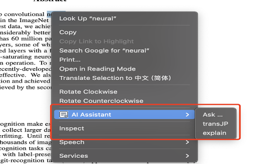 MyMenu AI :: Select text, right-click, and instantly ask AI. Save your favorite prompts as shortcuts for a faster, seamless browsing workflow.