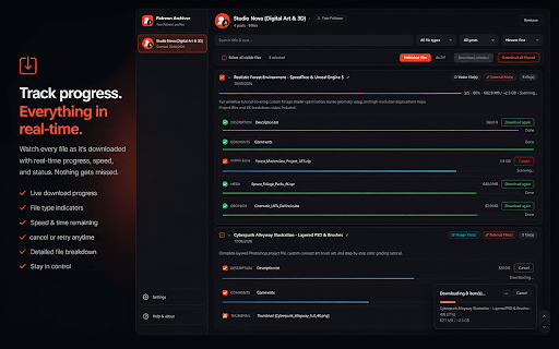 Patreon Archiver :: Downloads text, images, videos, and attachments in an organized, structured format.