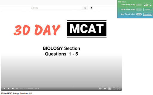 HIIL Timer :: This extension lets you set up a timer that will force you to break at certain intervals